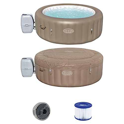 Bestway LAY-Z-SPA Palm Springs AirJet™ Whirlpool, 196 x 71 cm, 4-6 Personen, rund, Taupe